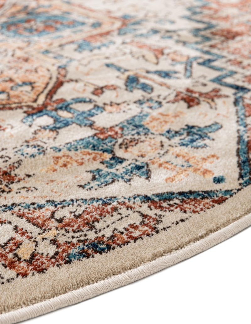 Copenhagen Dahlia Collection Area Rug -  Bispebjerg Round Beige  lifestyle 40