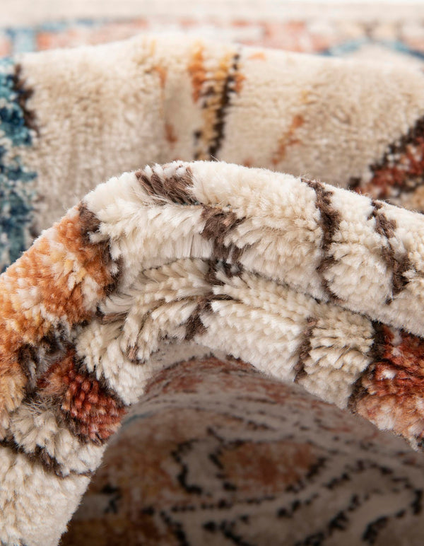 Copenhagen Dahlia Collection Area Rug -  Bispebjerg Round Beige  lifestyle 42