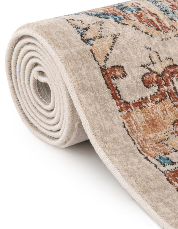 Copenhagen Dahlia Collection Area Rug -  Bispebjerg Round Beige  lifestyle 50