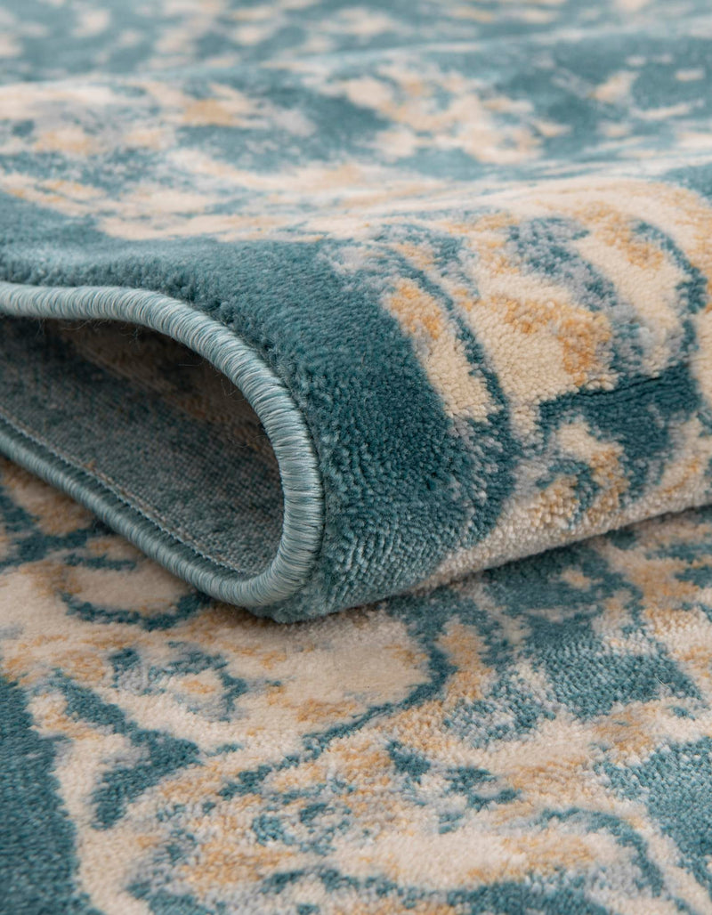 Copenhagen Dahlia Collection Area Rug -  Amager Round Teal  lifestyle 43