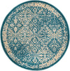 Copenhagen Dahlia Collection Area Rug -  Amager Round Teal  lifestyle 28