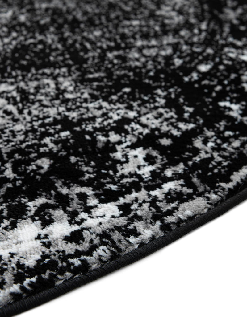 Riviera Elegance Collection Area Rug - Antibes (Black) Hearth Black  lifestyle 9