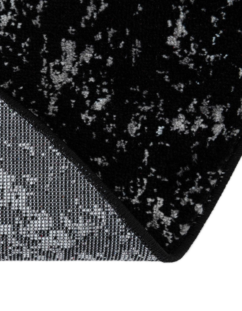 Riviera Elegance Collection Area Rug - Antibes (Black) Hearth Black  lifestyle 13