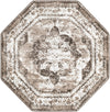 Riviera Elegance Collection Area Rug -  Menton (Light Brown) Octagon Light Brown Main