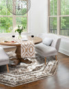 Riviera Elegance Collection Area Rug -  Menton (Light Brown) Octagon Light Brown  lifestyle 9