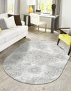 Riviera Elegance Collection Area Rug -  Monaco (Light Gray) Oval Light Gray  lifestyle 7