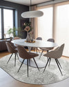 Riviera Elegance Collection Area Rug -  Monaco (Light Gray) Oval Light Gray  lifestyle 8