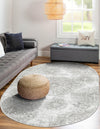 Riviera Elegance Collection Area Rug -  Monaco (Light Gray) Oval Light Gray  lifestyle 10