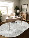 Riviera Elegance Collection Area Rug -  Monaco (Light Gray) Oval Light Gray  lifestyle 13
