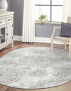 Riviera Elegance Collection Area Rug -  Monaco (Light Gray) Oval Light Gray  lifestyle 14