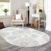 Riviera Elegance Collection Area Rug -  Monaco (Light Gray) Oval Light Gray  lifestyle 56