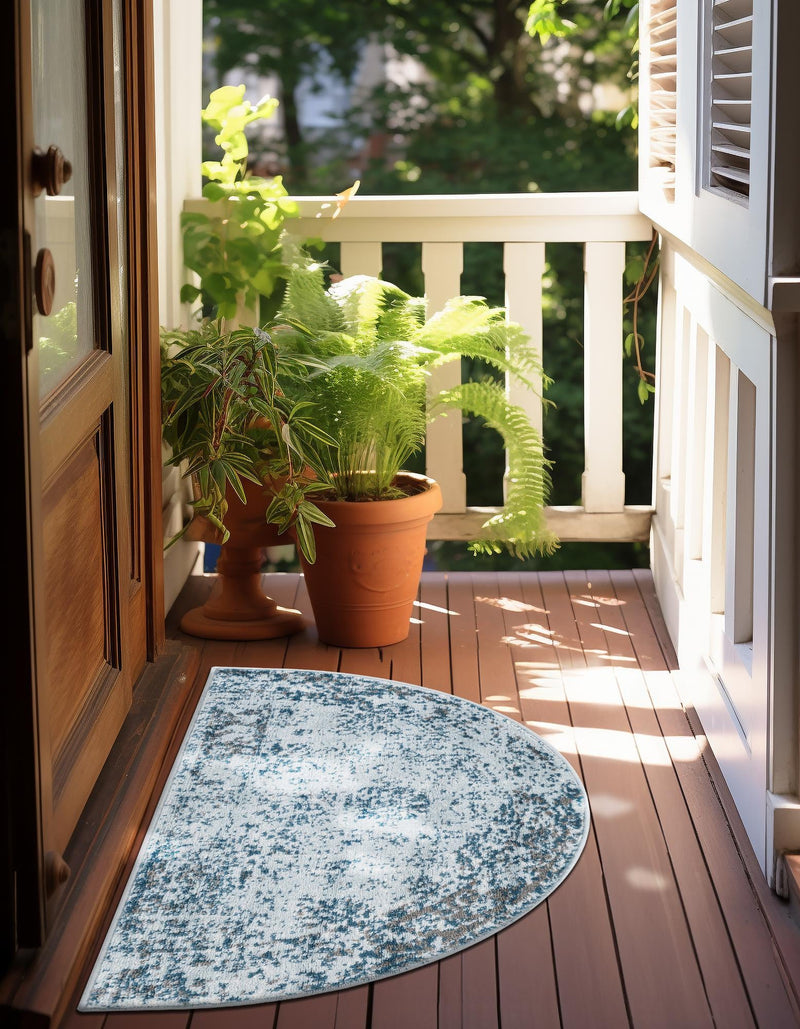 Riviera Elegance Collection Area Rug - Antibes (Light Blue) Hearth Light Blue  lifestyle 10