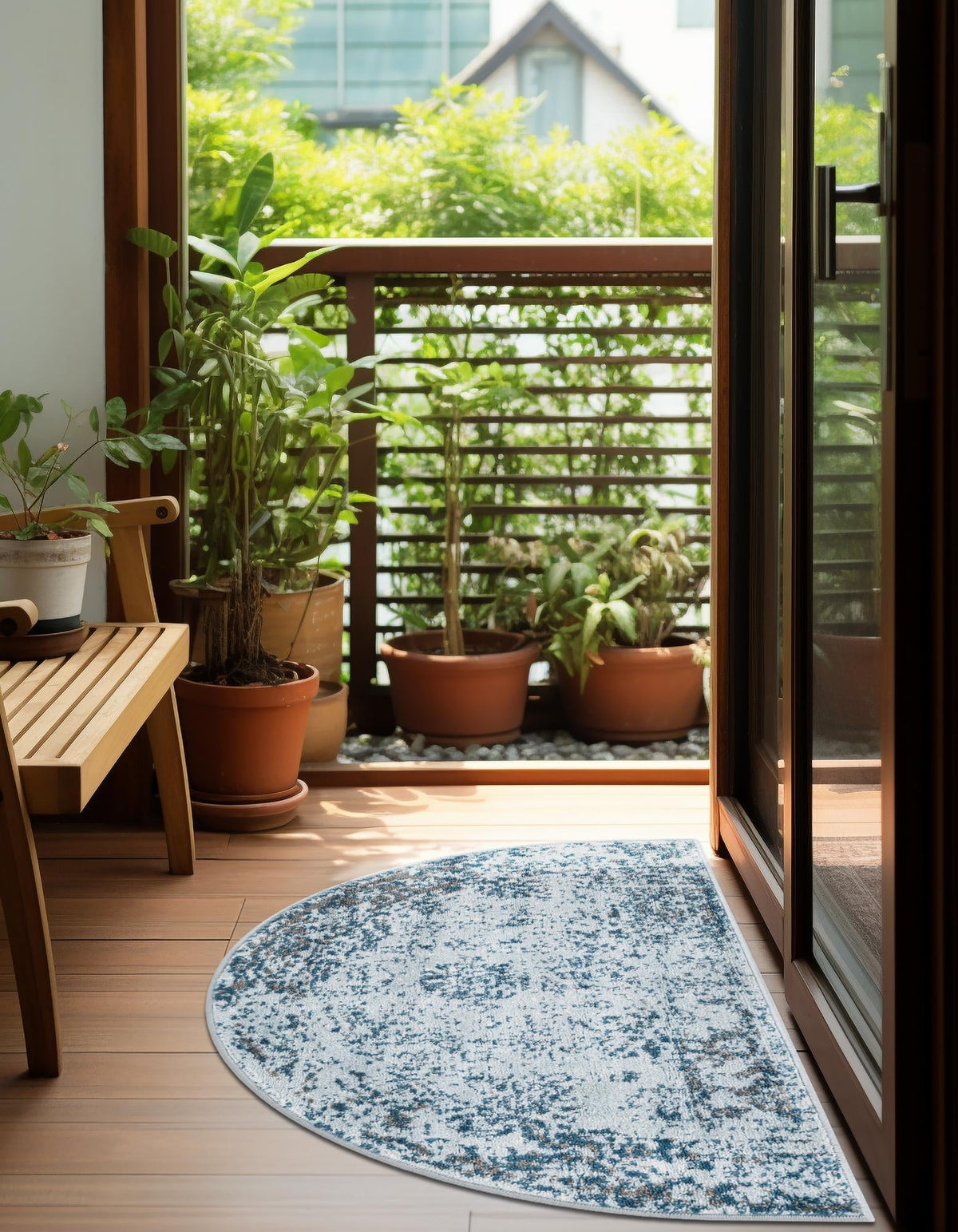 Riviera Elegance Collection Area Rug - Antibes (Light Blue) Hearth Light Blue  lifestyle 12