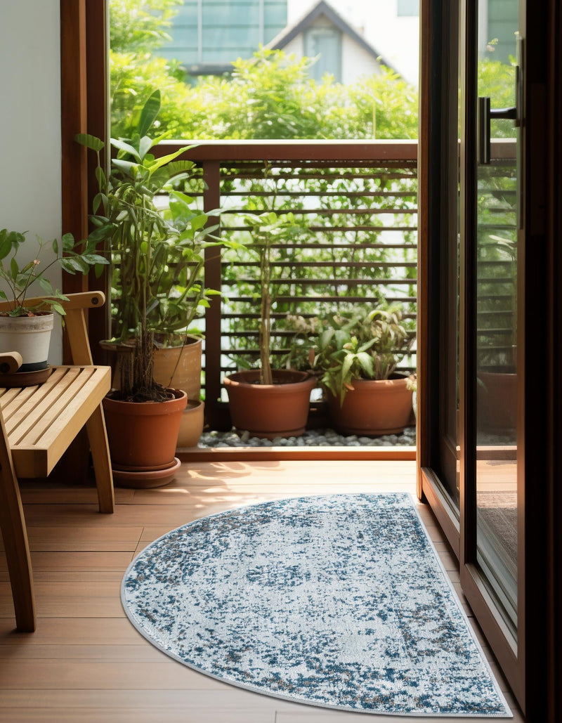 Riviera Elegance Collection Area Rug - Antibes (Light Blue) Hearth Light Blue  lifestyle 12