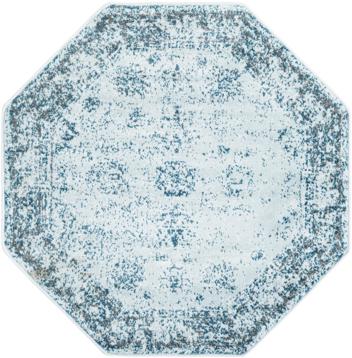 Riviera Elegance Collection Area Rug - Antibes (Light Blue) Octagon Light Blue Main