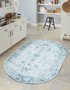 Riviera Elegance Collection Area Rug - Antibes (Light Blue) Oval Light Blue  lifestyle 5