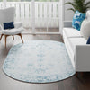 Riviera Elegance Collection Area Rug - Antibes (Light Blue) Oval Light Blue  lifestyle 31