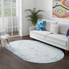 Riviera Elegance Collection Area Rug - Antibes (Light Blue) Oval Light Blue  lifestyle 32