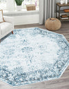 Riviera Elegance Collection Area Rug - Antibes (Light Blue) Octagon Light Blue  lifestyle 10