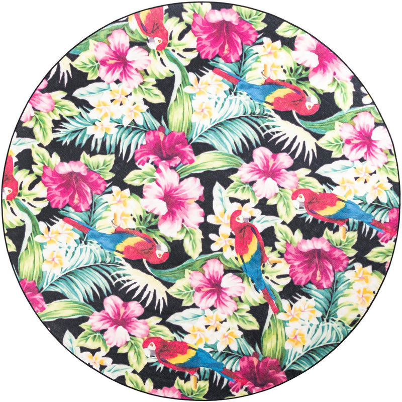 Belizean Tropics Outdoor Rugs Collection Area Rug - Caye Round Multi  lifestyle 17
