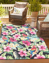 Belizean Tropics Outdoor Rugs Collection Area Rug - Caye Rectangle Multi  lifestyle 2