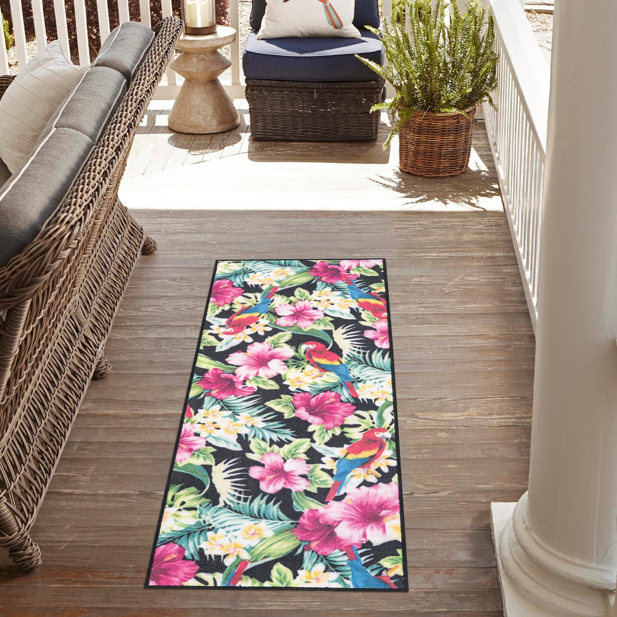 Belizean Tropics Outdoor Rugs Collection Area Rug - Caye Runner Multi  lifestyle 79