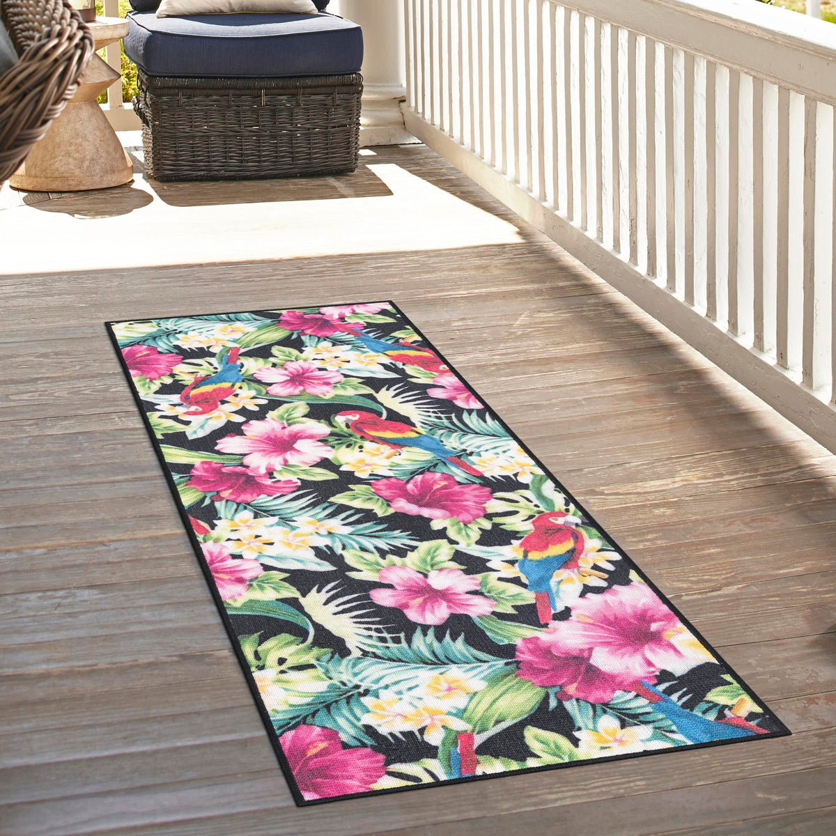 Belizean Tropics Outdoor Rugs Collection Area Rug - Caye Runner Multi  lifestyle 82