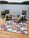 Belizean Tropics Outdoor Rugs Collection Area Rug - Caye Square Multi  lifestyle 23