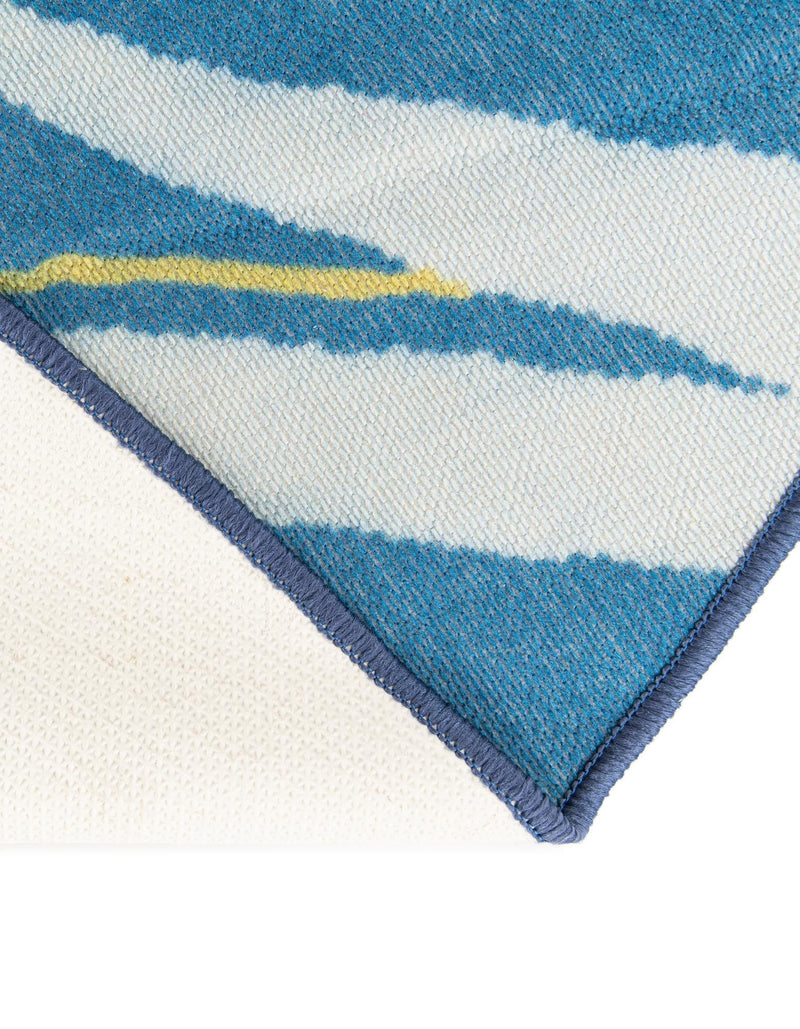 Belizean Tropics Outdoor Rugs Collection Area Rug -  Barrier Round Blue  lifestyle 56