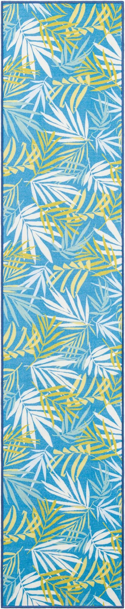Belizean Tropics Outdoor Rugs Collection Area Rug -  Barrier Runner Blue  lifestyle 20