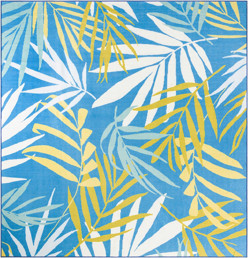 Belizean Tropics Outdoor Rugs Collection Area Rug -  Barrier Square Blue  lifestyle 21
