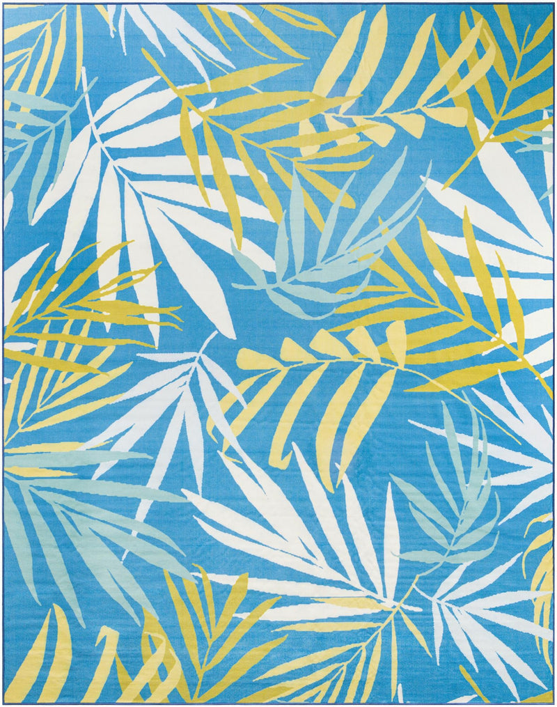 Belizean Tropics Outdoor Rugs Collection Area Rug -  Barrier Rectangle Blue Main