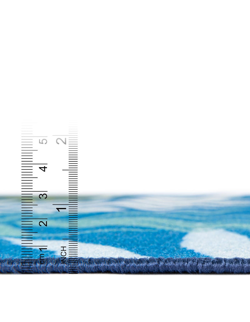 Belizean Tropics Outdoor Rugs Collection Area Rug -  Barrier Rectangle Blue  lifestyle 7