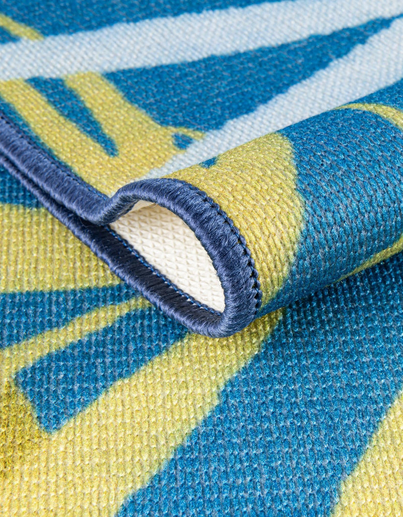 Belizean Tropics Outdoor Rugs Collection Area Rug -  Barrier Rectangle Blue  lifestyle 8