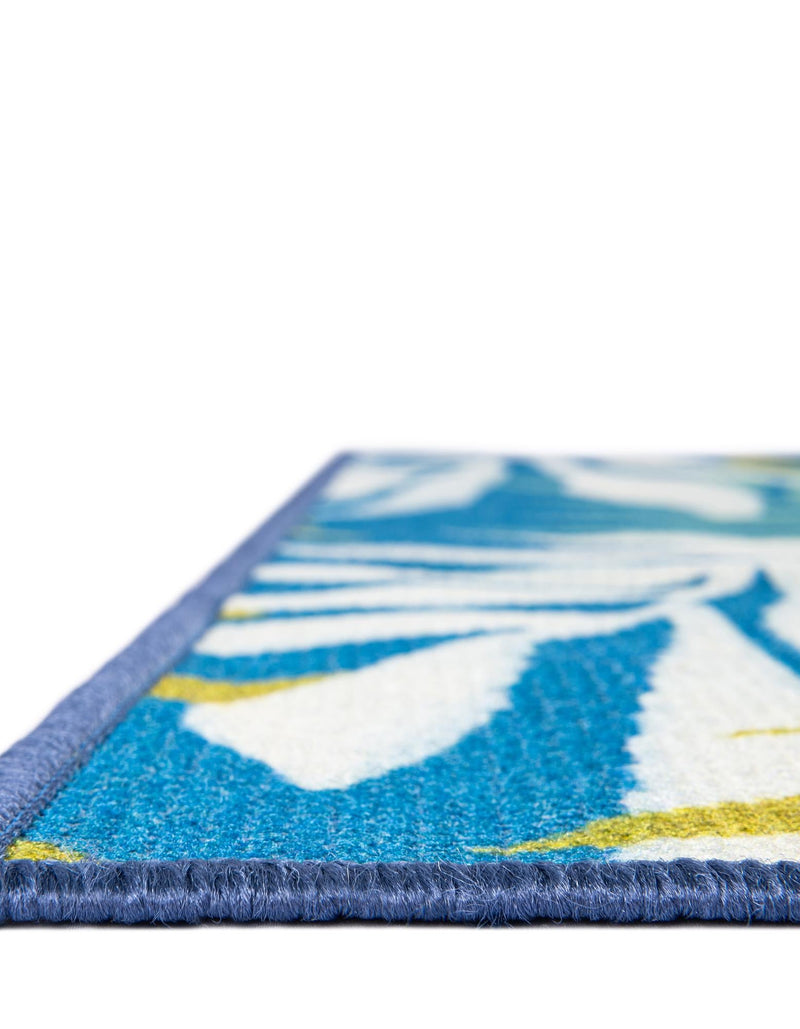 Belizean Tropics Outdoor Rugs Collection Area Rug -  Barrier Rectangle Blue  lifestyle 9
