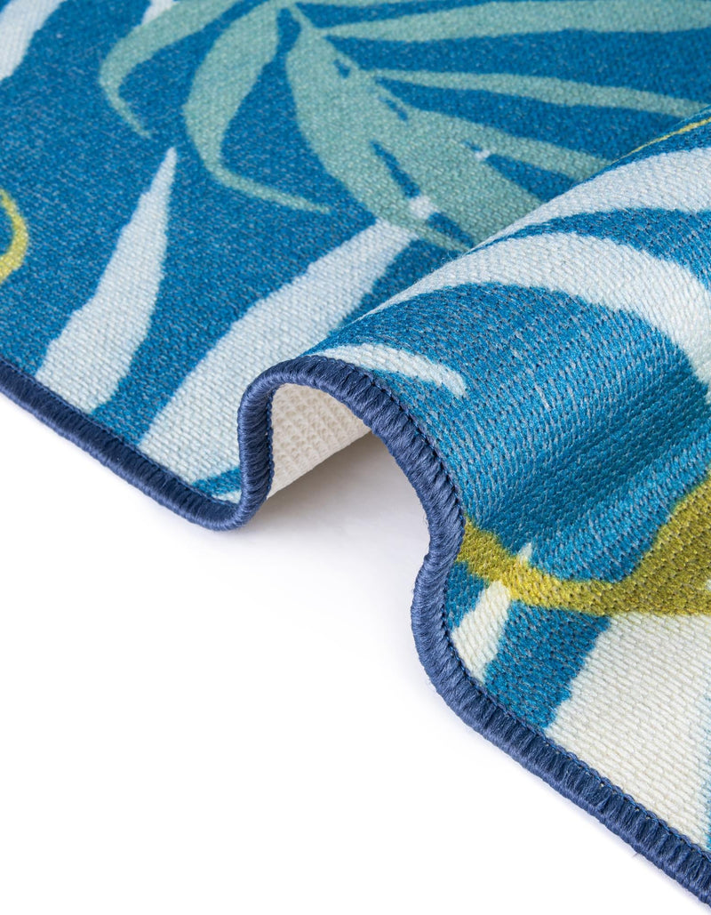 Belizean Tropics Outdoor Rugs Collection Area Rug -  Barrier Rectangle Blue  lifestyle 12