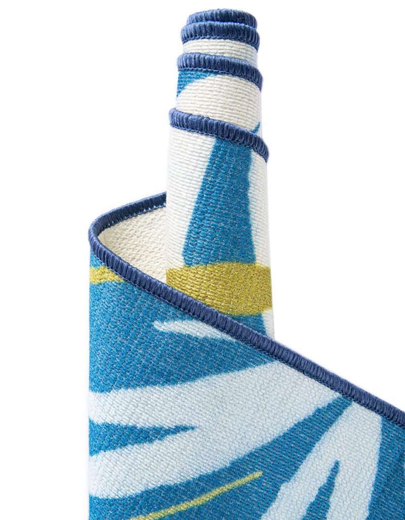 Belizean Tropics Outdoor Rugs Collection Area Rug -  Barrier Rectangle Blue  lifestyle 13