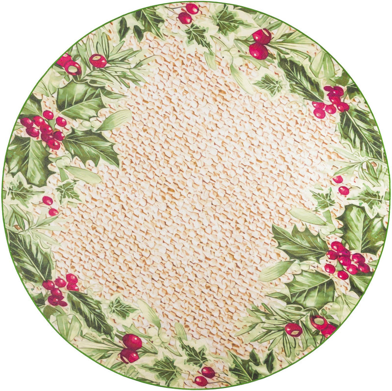 Belizean Tropics Outdoor Rugs Collection Area Rug -  Ambergris Round Beige and Green  lifestyle 17