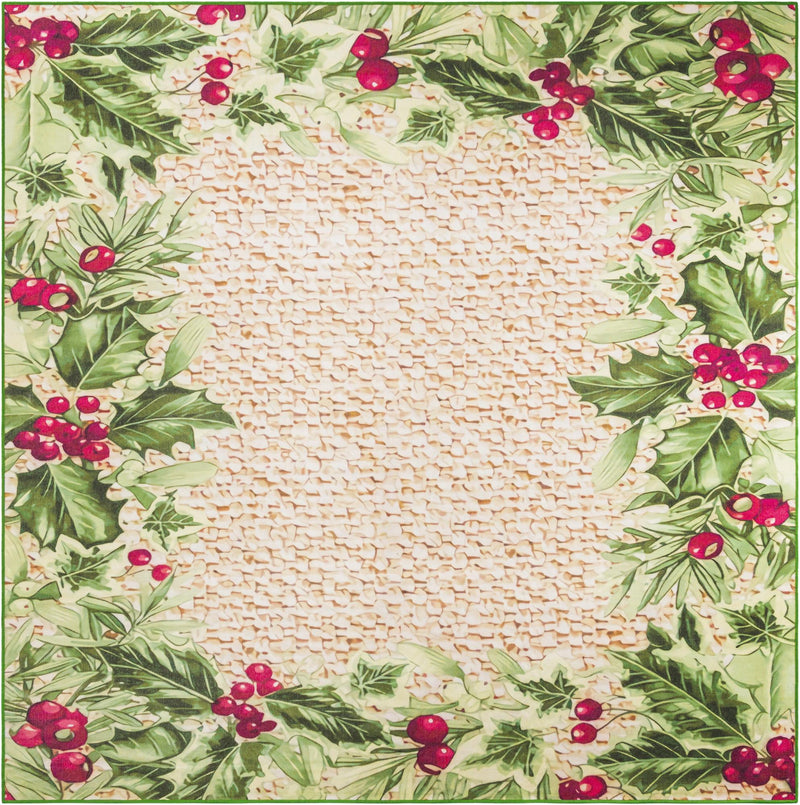 Belizean Tropics Outdoor Rugs Collection Area Rug -  Ambergris Square Beige and Green  lifestyle 19