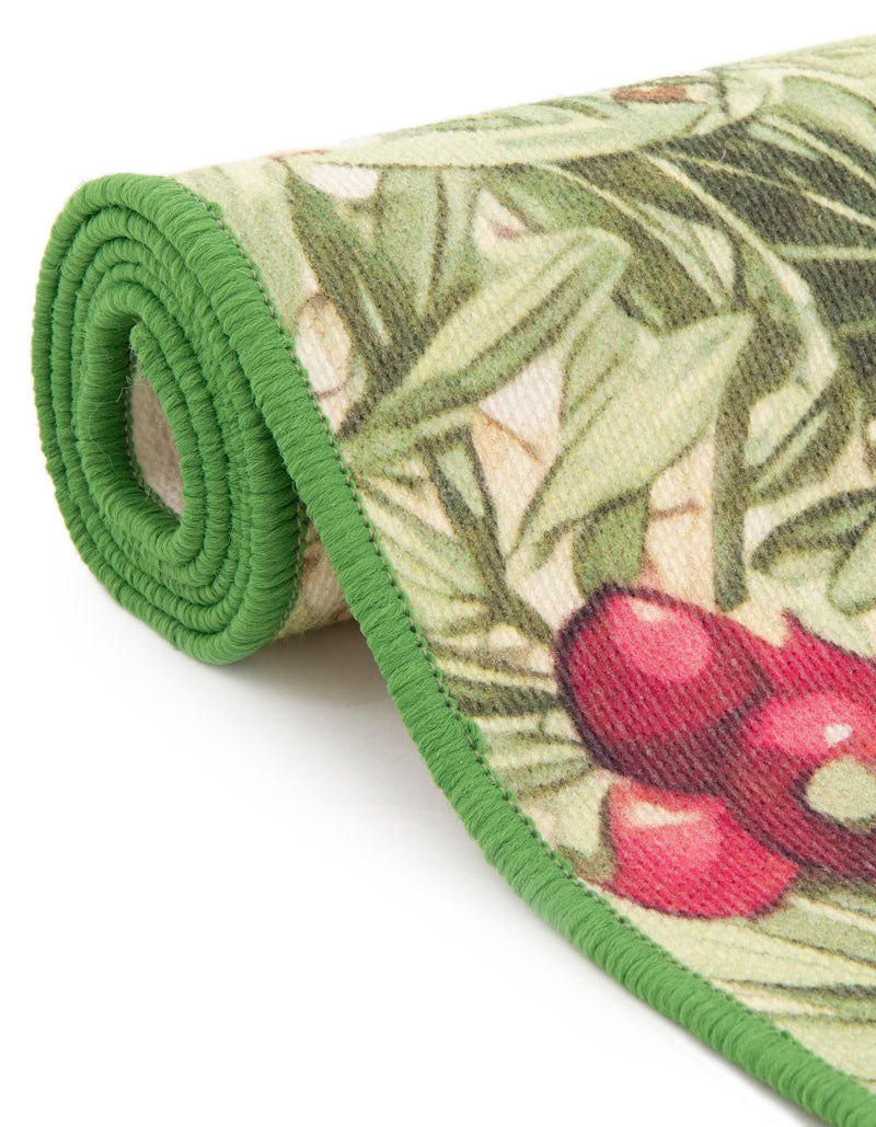 Belizean Tropics Outdoor Rugs Collection Area Rug -  Ambergris Rectangle Beige and Green  lifestyle 12