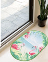 Belizean Tropics Outdoor Rugs Collection Area Rug -  Placencia Oval Blue and Green  lifestyle 40