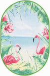 Belizean Tropics Outdoor Rugs Collection Area Rug -  Placencia Oval Blue and Green  lifestyle 23