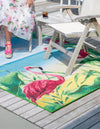 Belizean Tropics Outdoor Rugs Collection Area Rug -  Placencia Rectangle Blue and Green  lifestyle 5