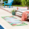 Belizean Tropics Outdoor Rugs Collection Area Rug -  Placencia Runner Blue and Green  lifestyle 85
