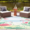 Belizean Tropics Outdoor Rugs Collection Area Rug -  Placencia Square Blue and Green  lifestyle 86