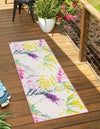Belizean Tropics Outdoor Rugs Collection Area Rug -  Hopkins Runner Ivory  lifestyle 22
