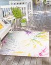 Belizean Tropics Outdoor Rugs Collection Area Rug -  Hopkins Square Ivory  lifestyle 23