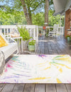 Belizean Tropics Outdoor Rugs Collection Area Rug -  Hopkins Square Ivory  lifestyle 27