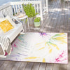 Belizean Tropics Outdoor Rugs Collection Area Rug -  Hopkins Square Ivory  lifestyle 80