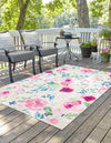 Belizean Tropics Outdoor Rugs Collection Area Rug -  Dangriga Rectangle Ivory  lifestyle 3
